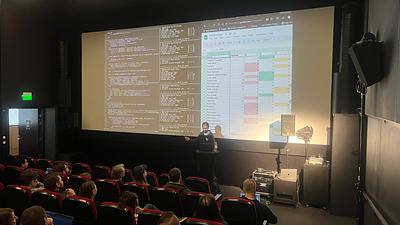 Youssef with code and Excel spreadsheets