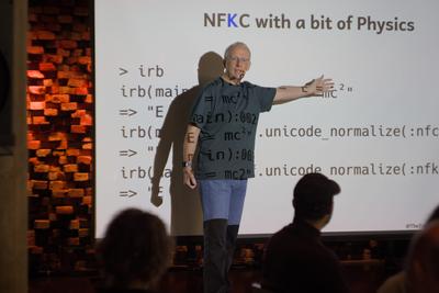 Stephan casting a shadow on his NFKC slide